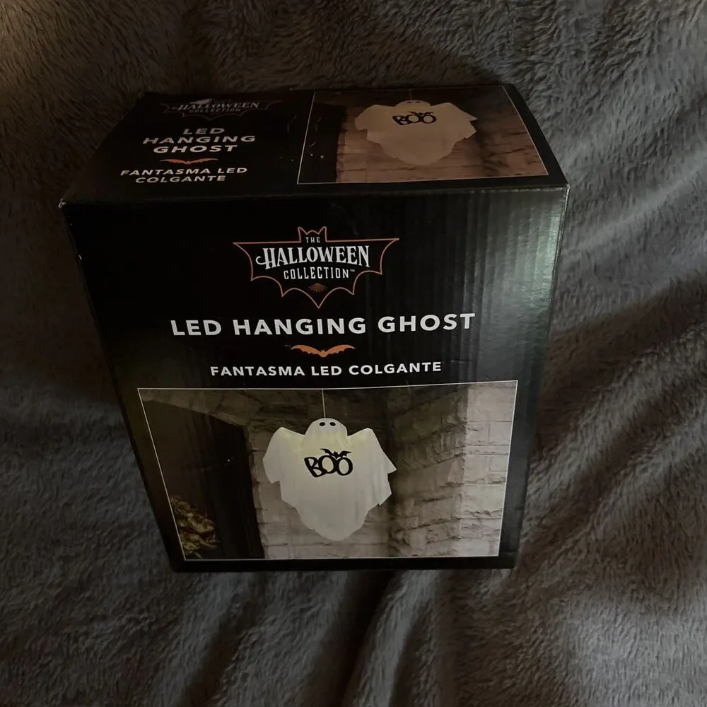 Halloween Indoor Outdoor Decoration LED Hanging Ghost Light Up BOO Party Decor
